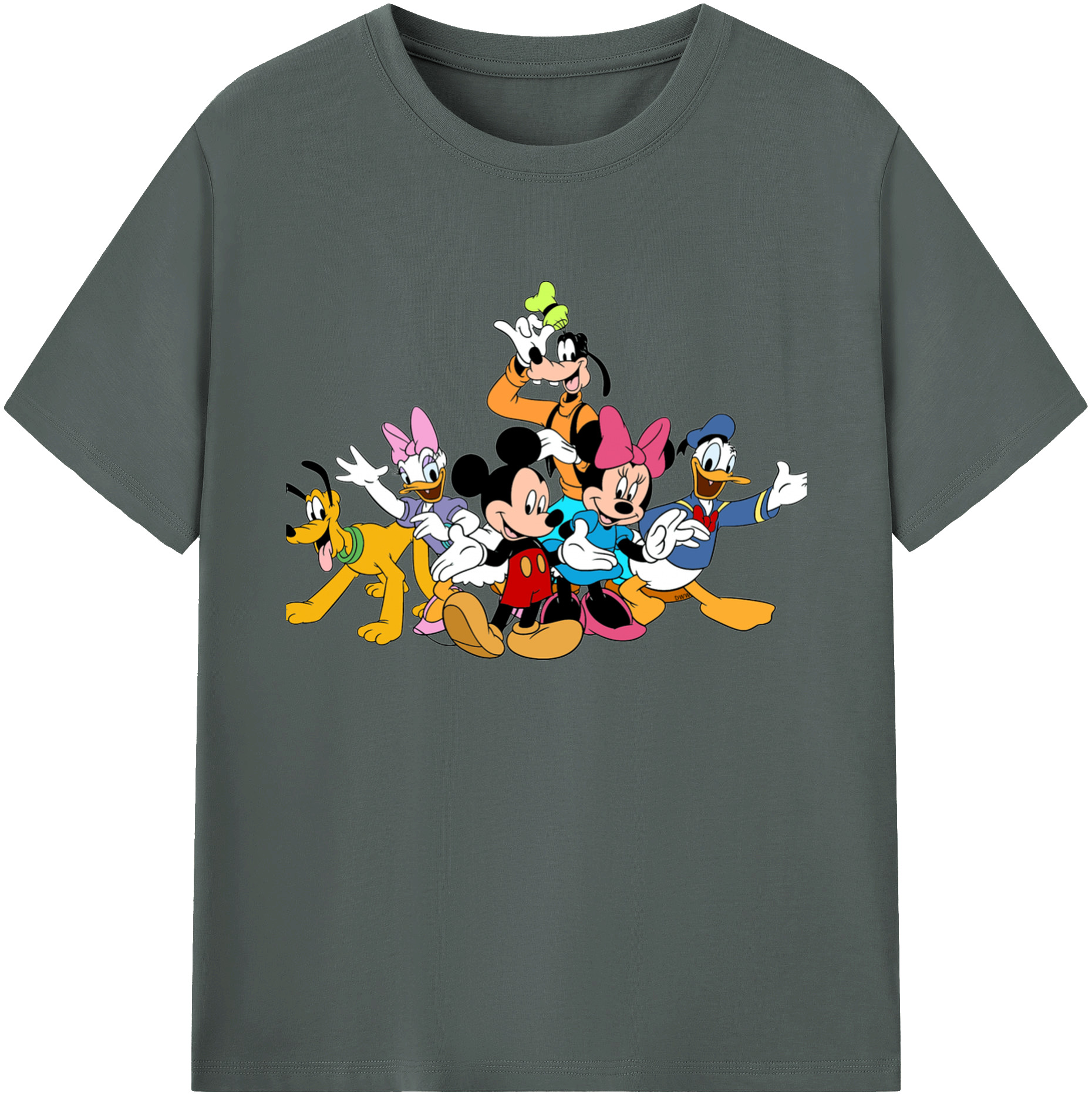 ミッキーマウス Mickey Mouse 綿100％ メンズ半袖Tシャツ｜肌触りやわらか＆通気性